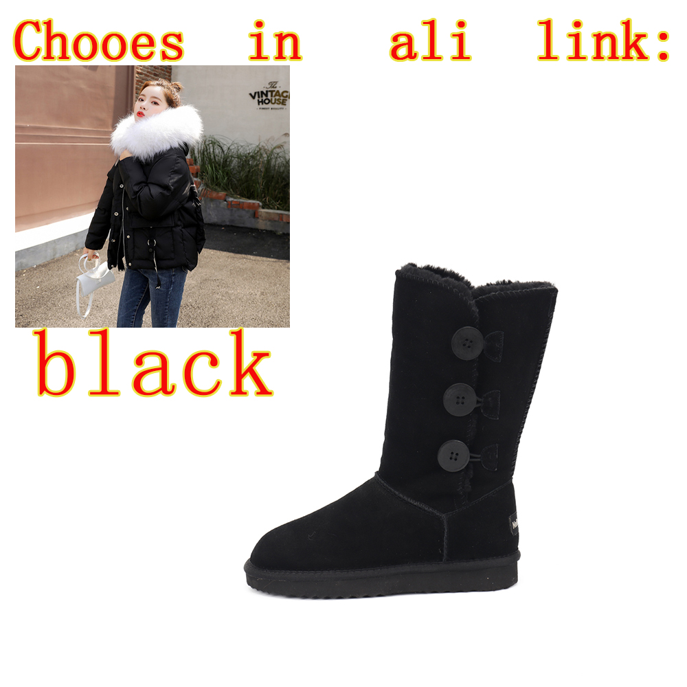 נעלי מגפי UGG גבוהות 3 כפתורים