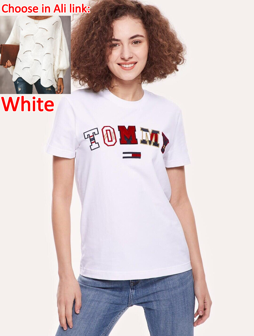 חולצות טי טומי הילפיגר לוגו תפור נשים